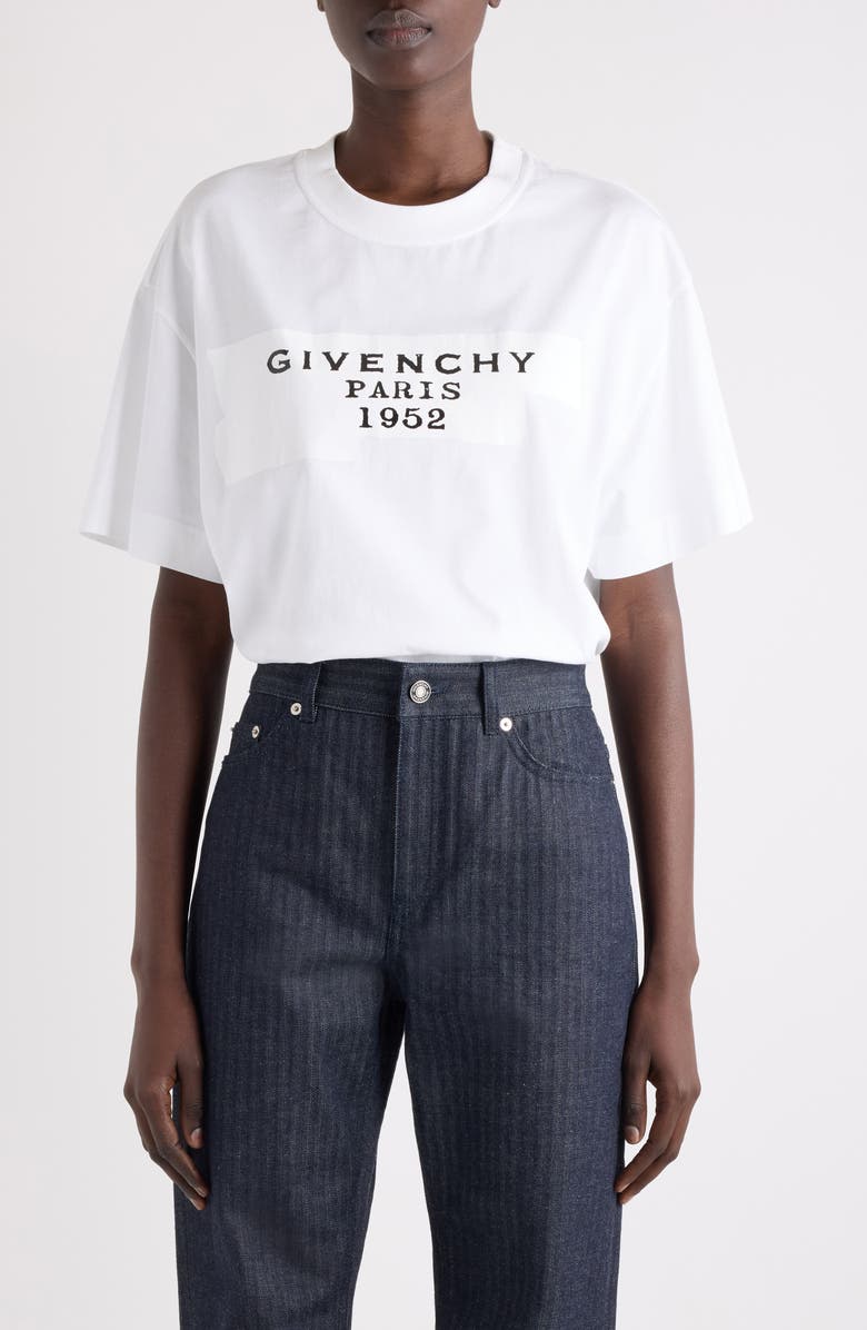 Givenchy Boxy Logo Graphic T-Shirt, Main, color, White