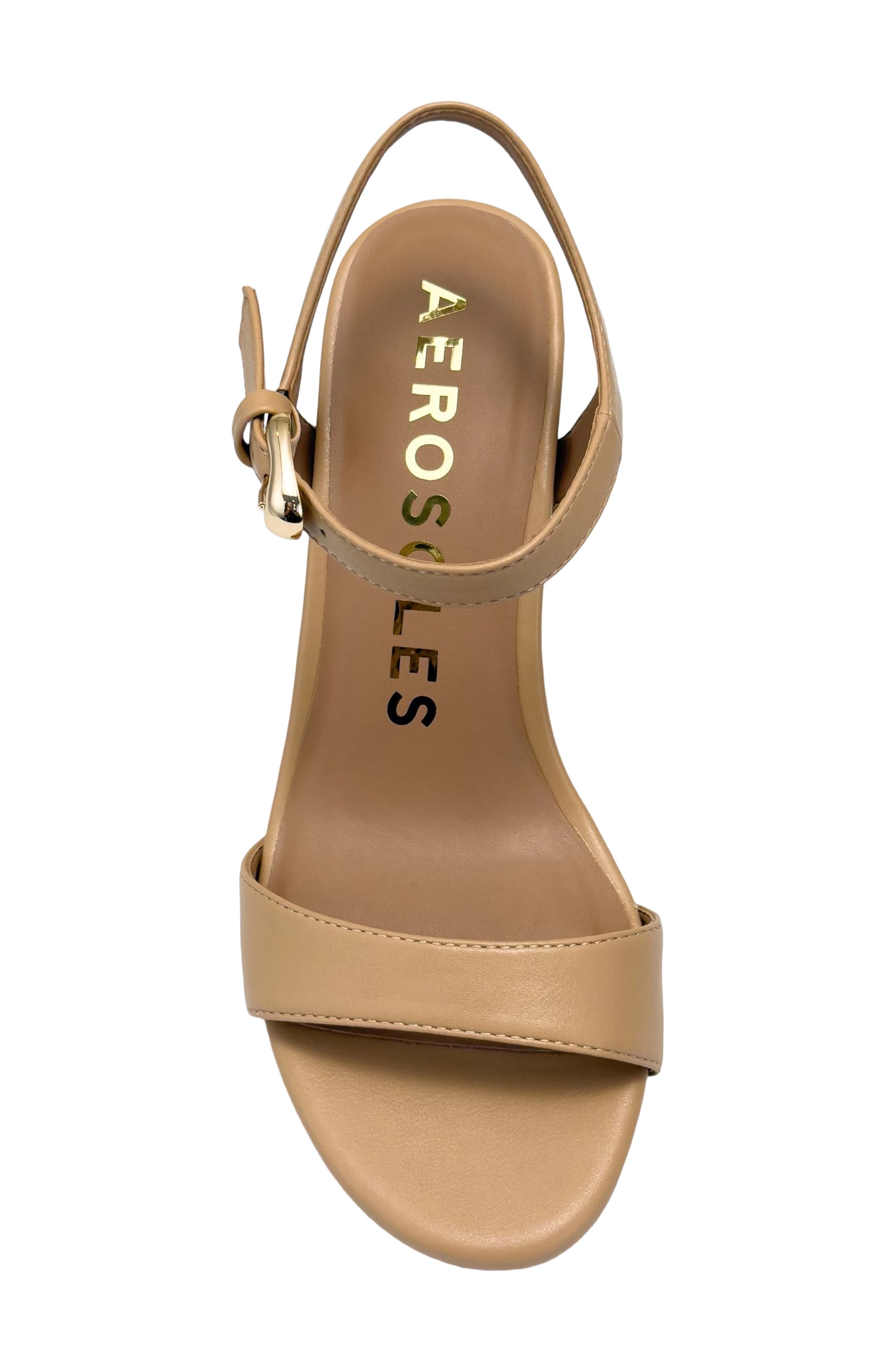Divia Ankle Strap Sandal, Alternate, color, BEIGE BISQUE FX NAPPA