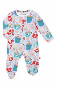 Wake Me Up Before You Cocoa Holiday Print Magnetic Footie