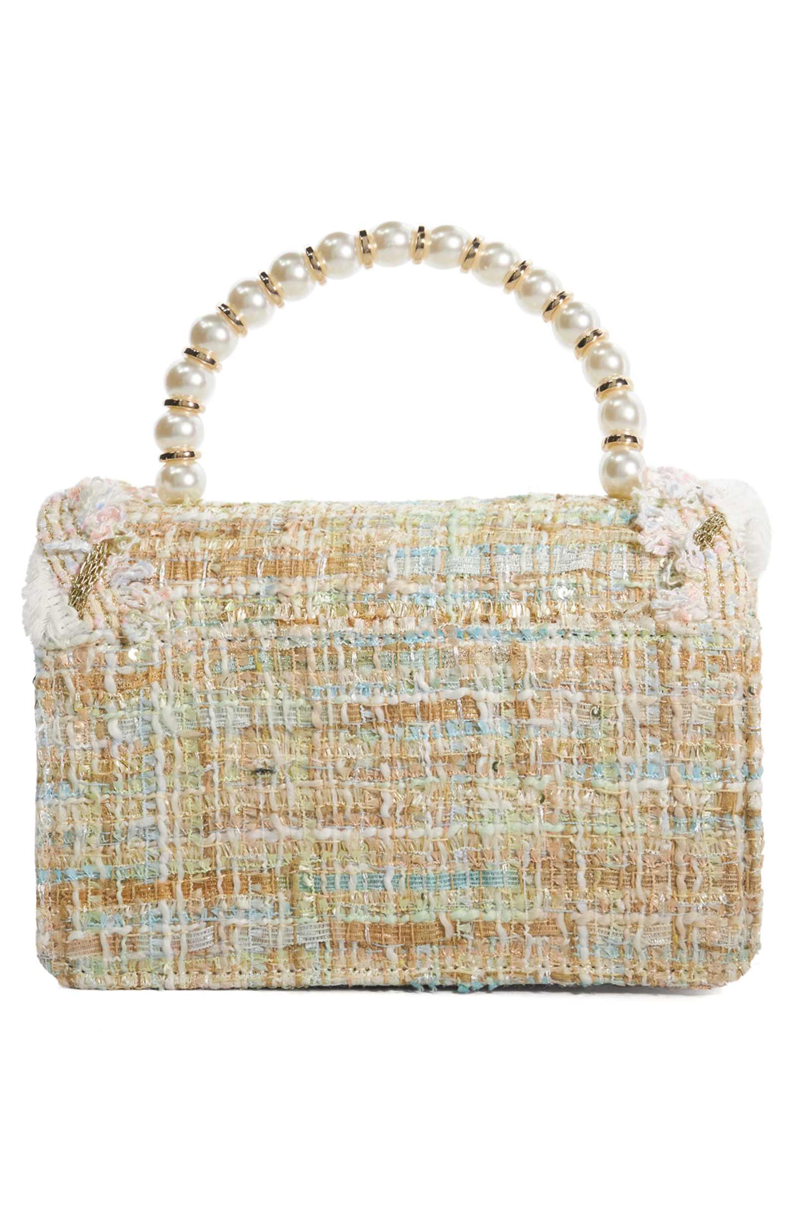 Dune London Blooms Woven Shoulder Bag, Alternate, color, 
