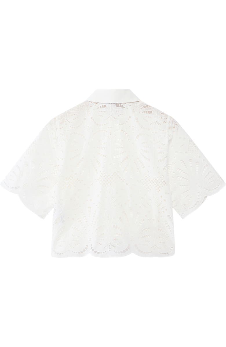 MINT VELVET Broderie Shirt, Alternate, color, Ivory
