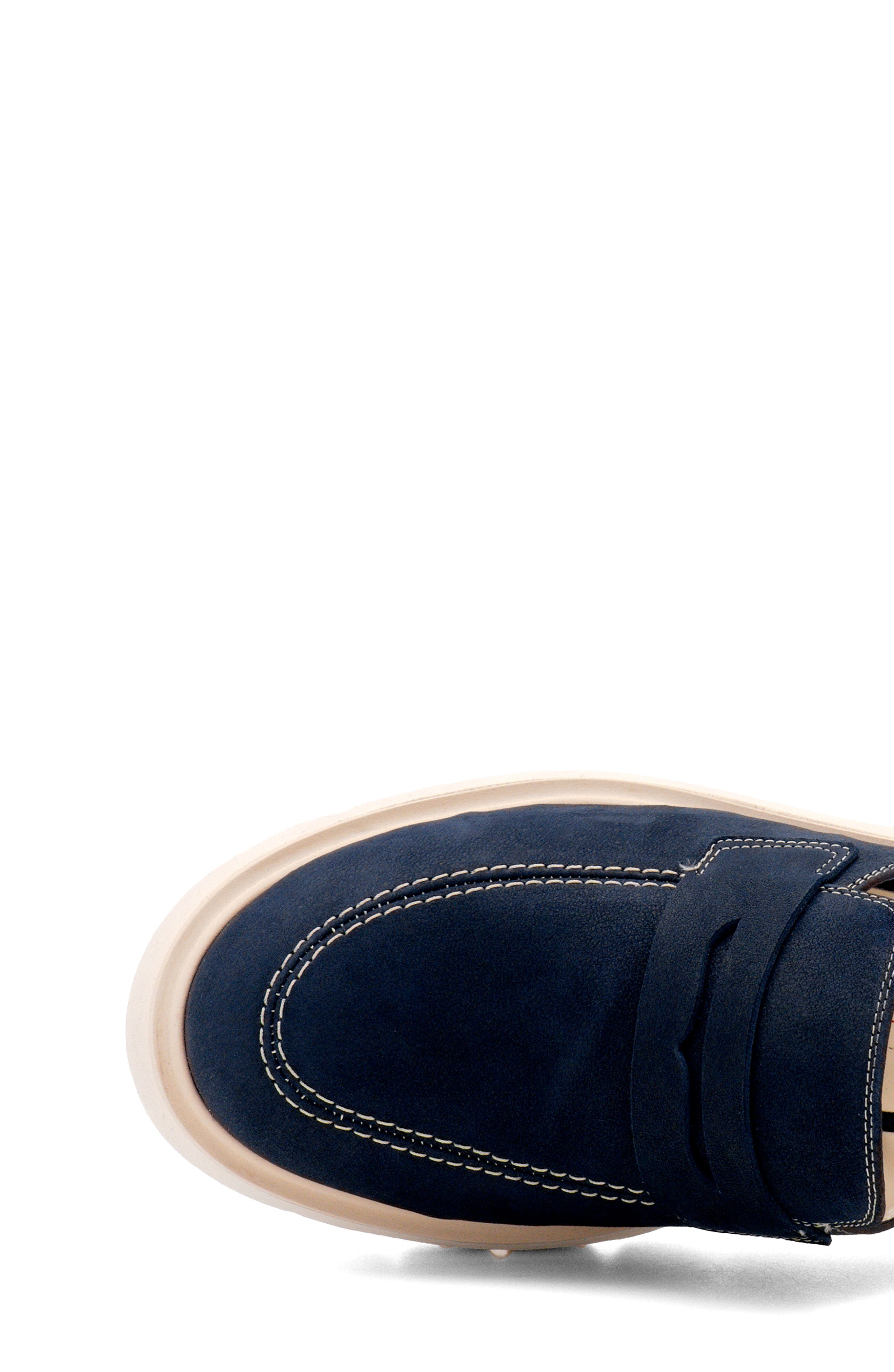 Amalfi by Rangoni Rapido Lug Sole Penny Loafer, Alternate, color, Navy Long Beach