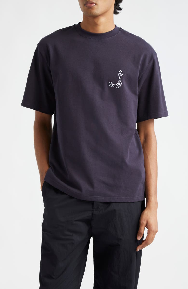 Jacquemus Le Embroidered T-Shirt, Main, color, 