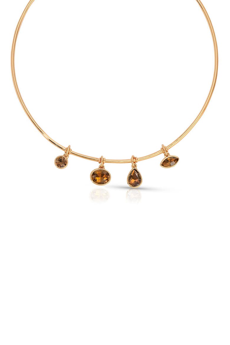 Crystal Drift Collar Necklace, Alternate, color, SMOKEY QUARTZ