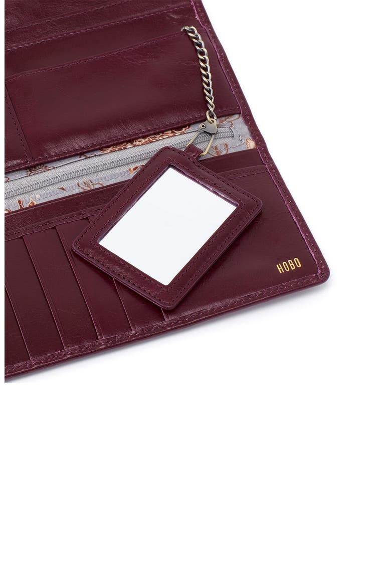 Rachel Leather Frame Wallet, Alternate, color, EGGPLANT