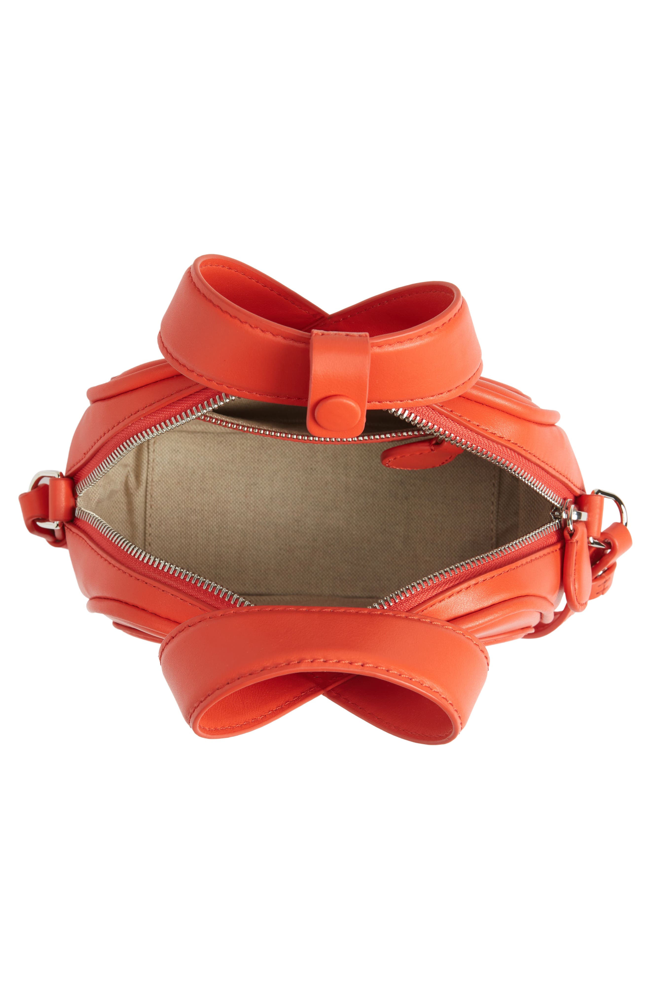 Courrèges Mini Loop Leather Crossbody Bag, Alternate, color, 