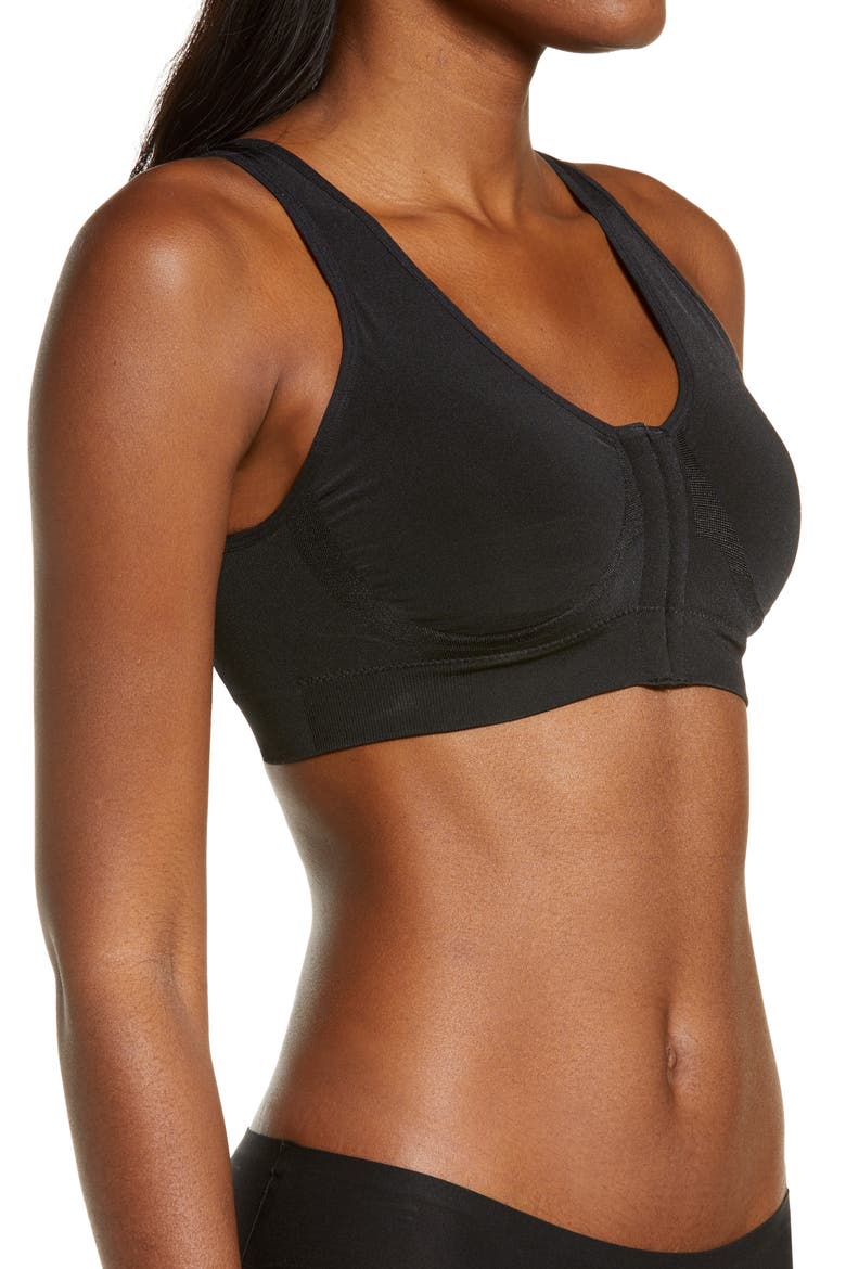 B-Smooth® Front Closure Bralette, Alternate, color, BLACK