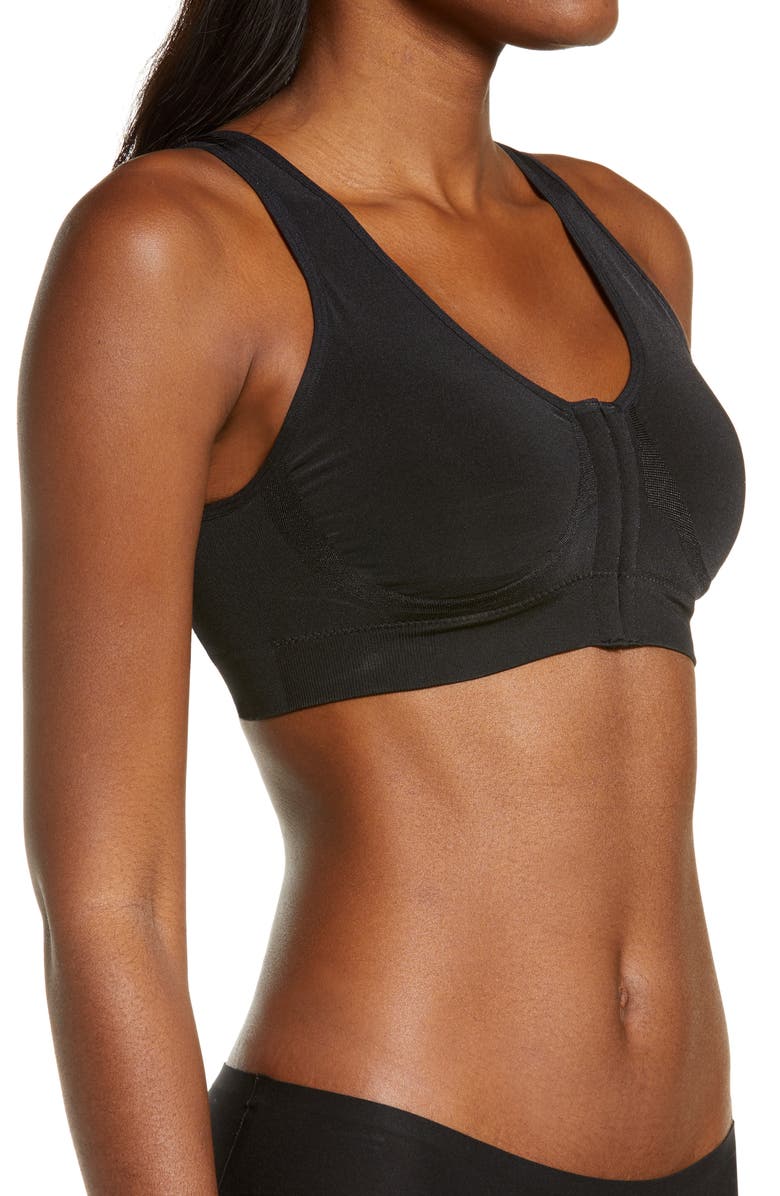 Wacoal B Smooth Front Closure Bralette, Alternate, color, Black