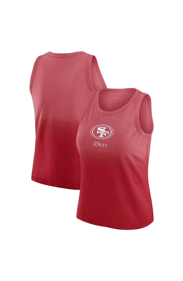 WEAR by Erin Andrews Women's WEAR by Erin Andrews x Gracie Hunt Scarlet San Francisco 49ers Ombre Tank Top, Main, color, Scarlet