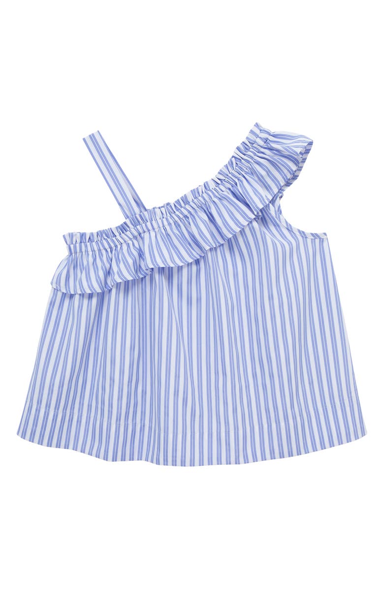 Habitual Kids Kids' Stripe Ruffle Shoulder Top, Main, color, Blue