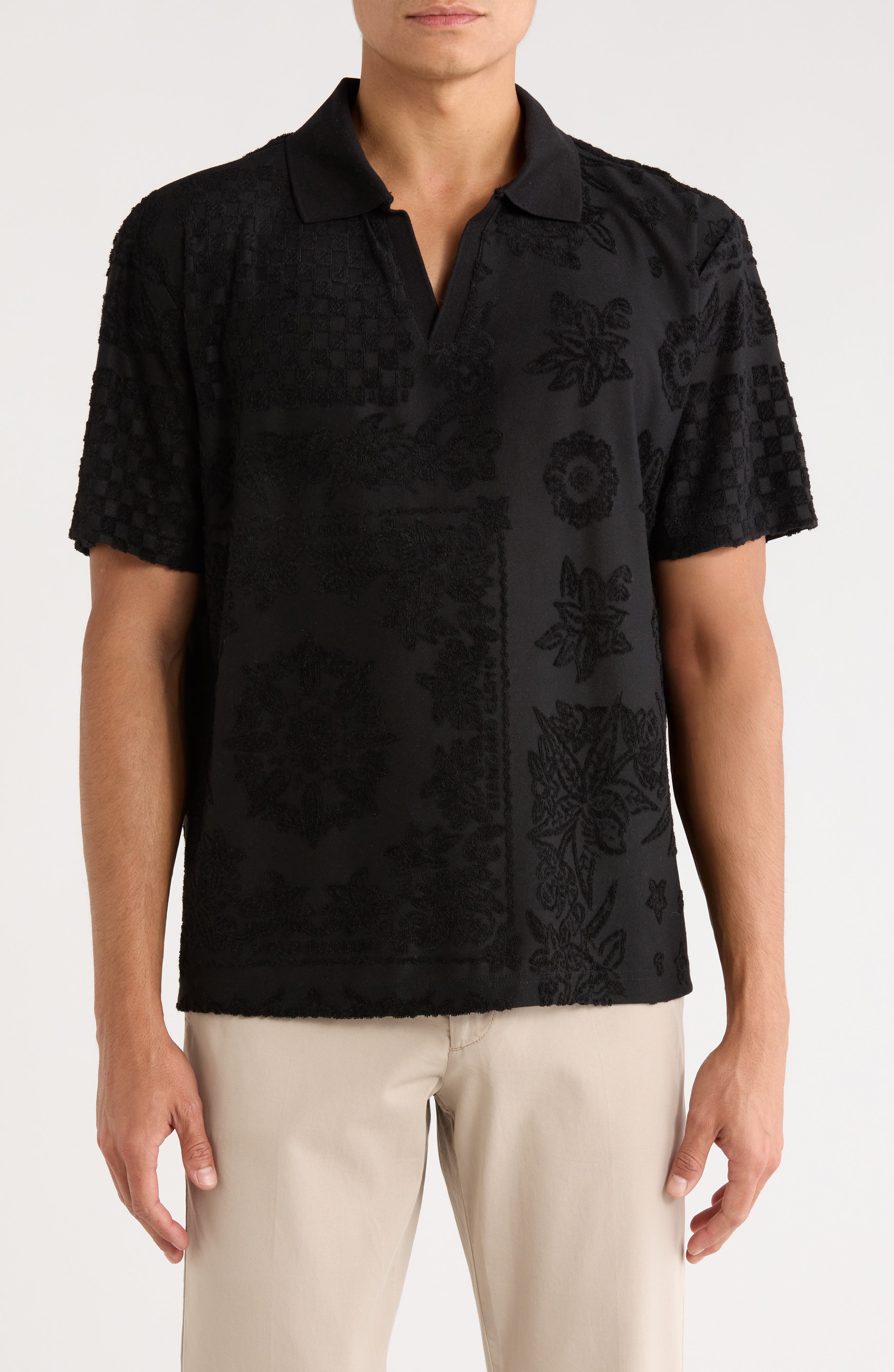 INDUSTRY REPUBLIC CLOTHING Johnny Collar Terry Polo