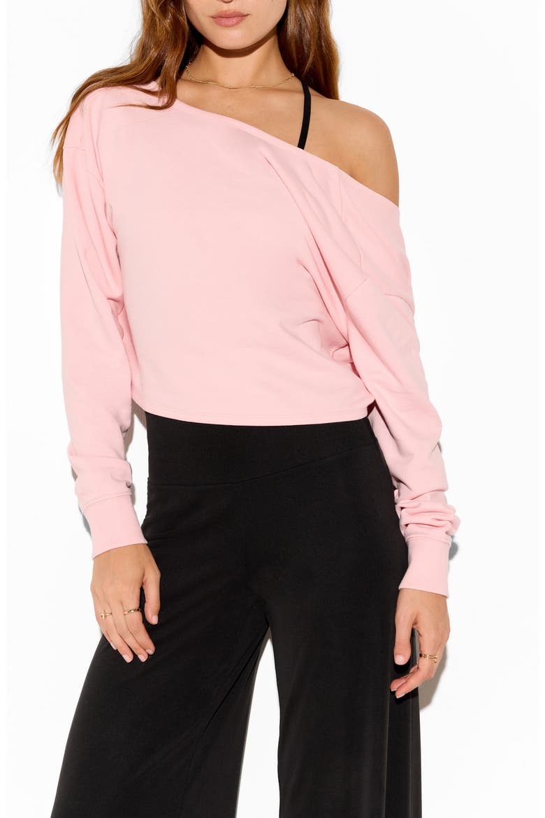 Mystic Multifit Cotton Blend Sweatshirt, Alternate, color, PEONY PINK