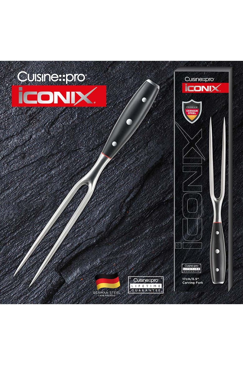 iconiX® 6.5" Carving Fork, Alternate, color, Black