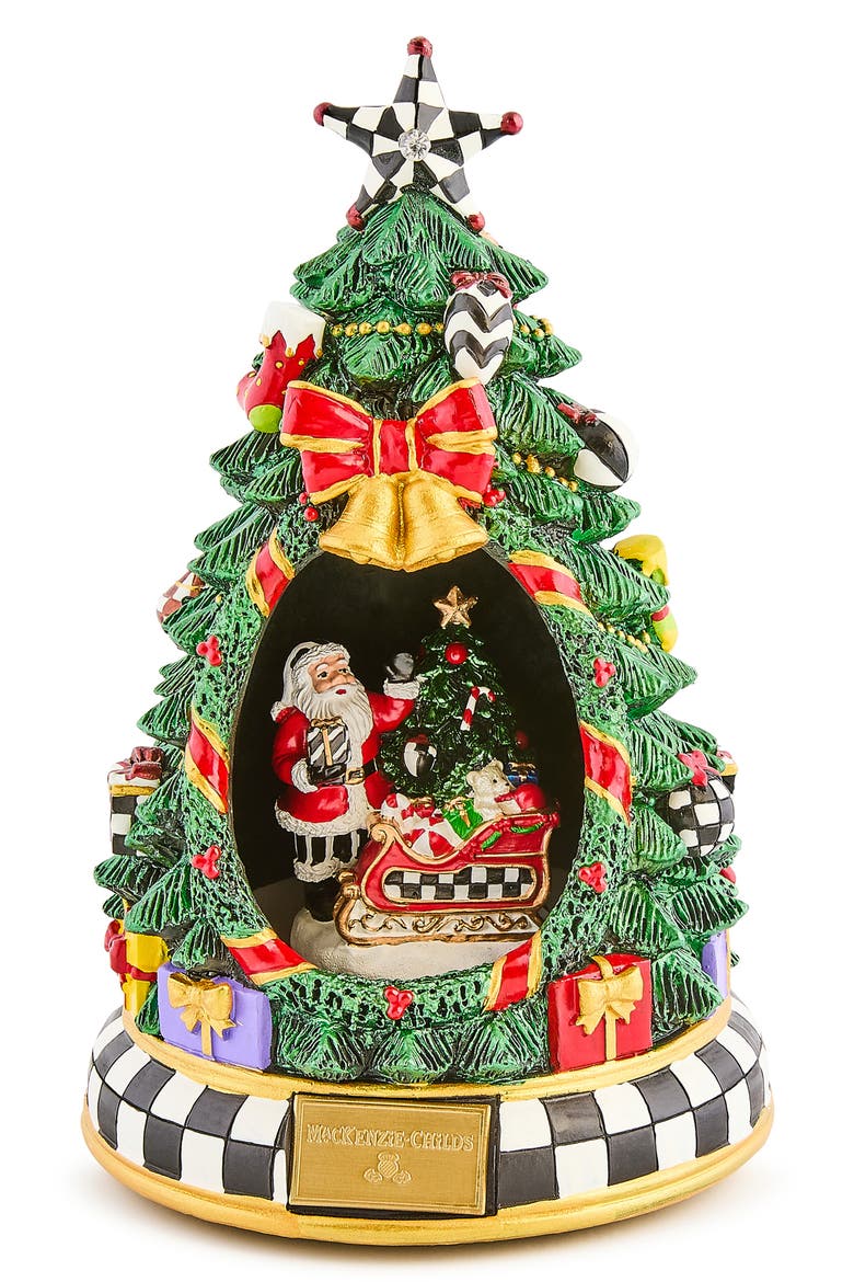 Courtly Christmas Tree & Santa Musical Display, Main, color, COURTLY