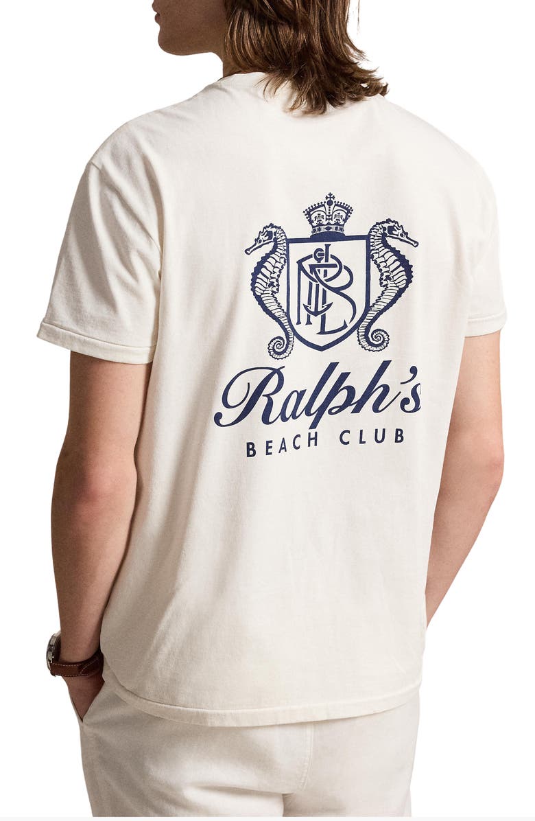 Polo Ralph Lauren Classic Fit Beach Club Cotton Graphic T-Shirt, Alternate, color, Deckwash White