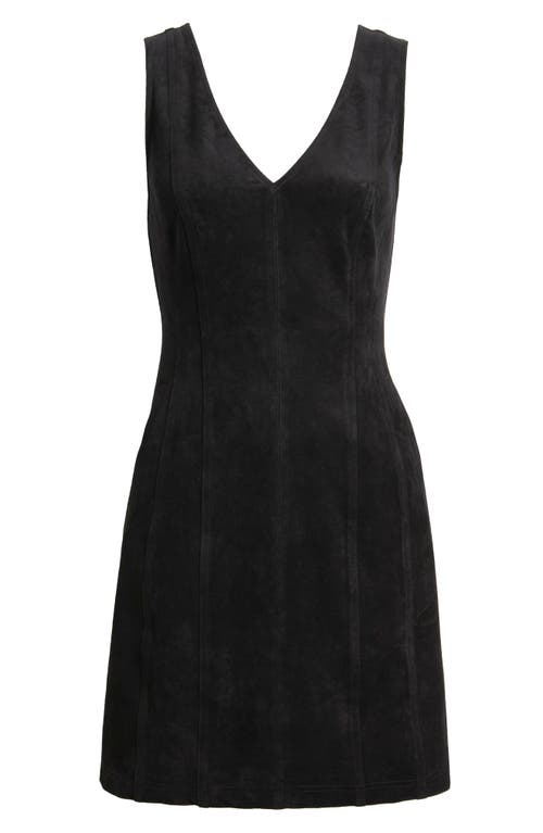 Ciebon Nasha Faux Suede Sheath Dress In Black