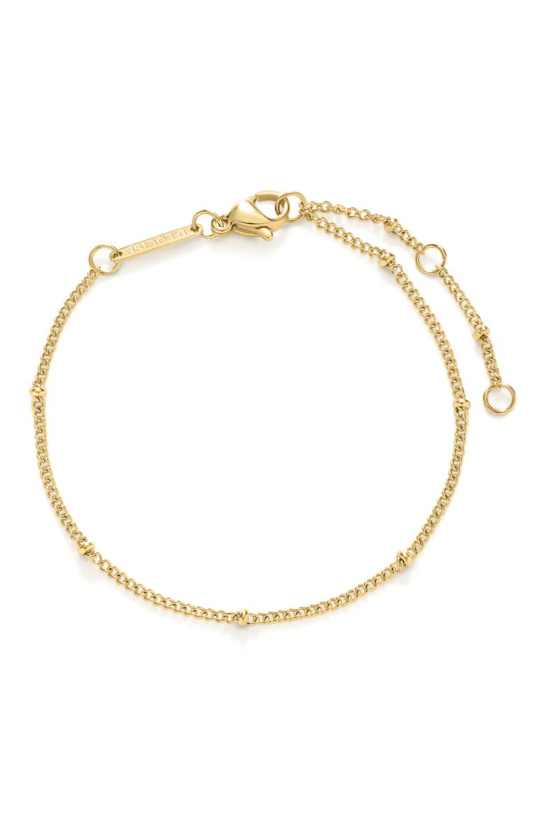 Fine Figaro Chain Bracelet, Main, color, GOLD