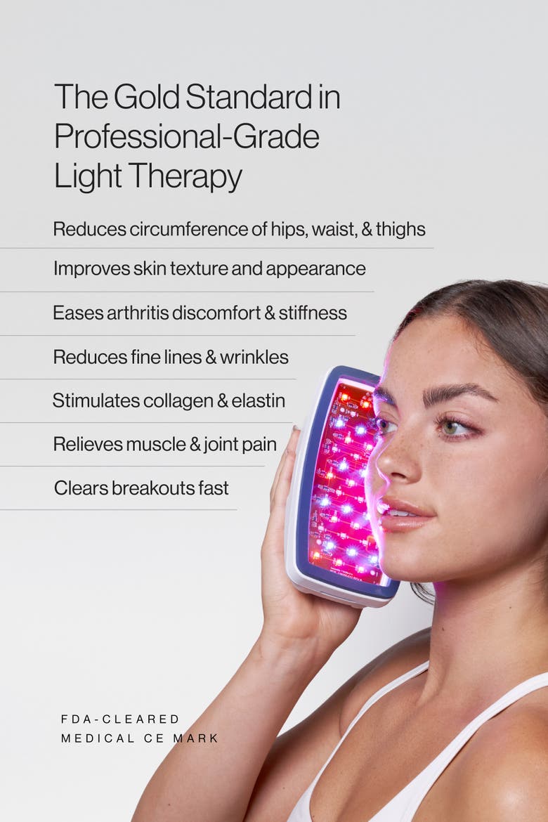 POD Hand-Held 4-Mode Light Therapy, Alternate, color, White with Blue Trim