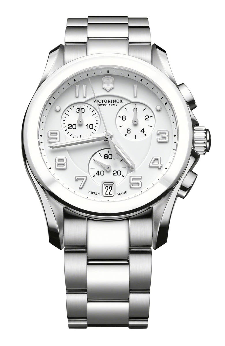 Victorinox Swiss Army<sup>®</sup> 'Chrono Classic' Watch with Ceramic Bezel, Main, color,