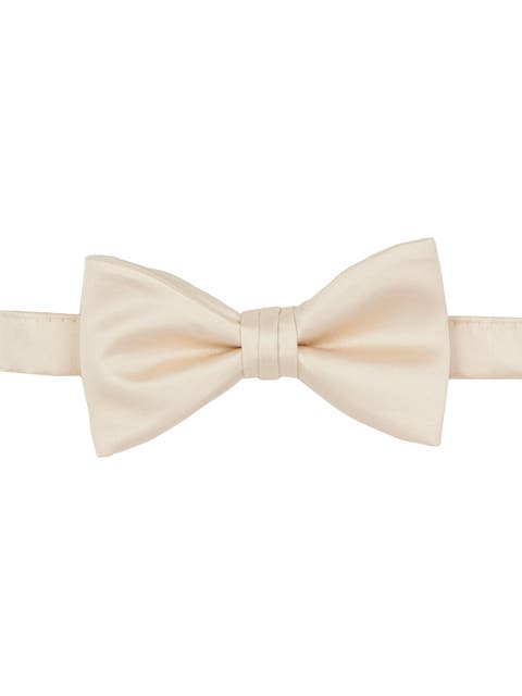 Men's Solid Satin Pre-Tied Bow Tie