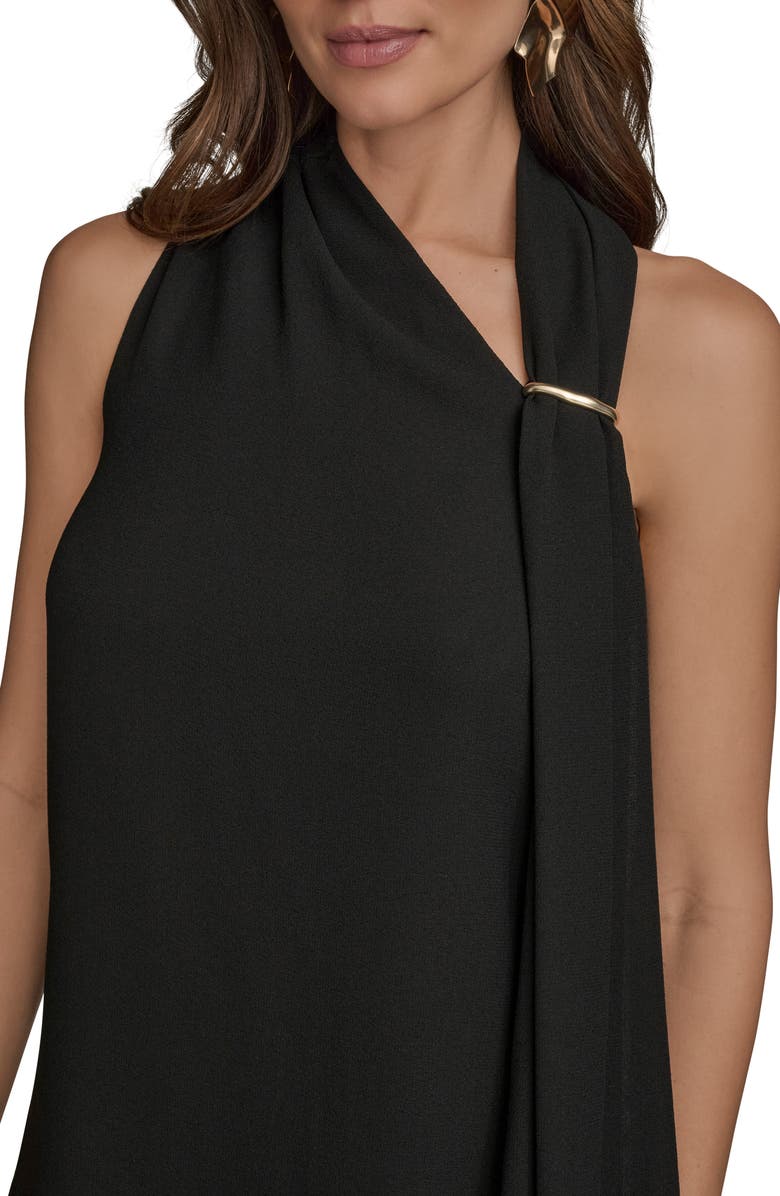 Donna Karan New York Asymmetric Sleeveless Top, Alternate, color, Black
