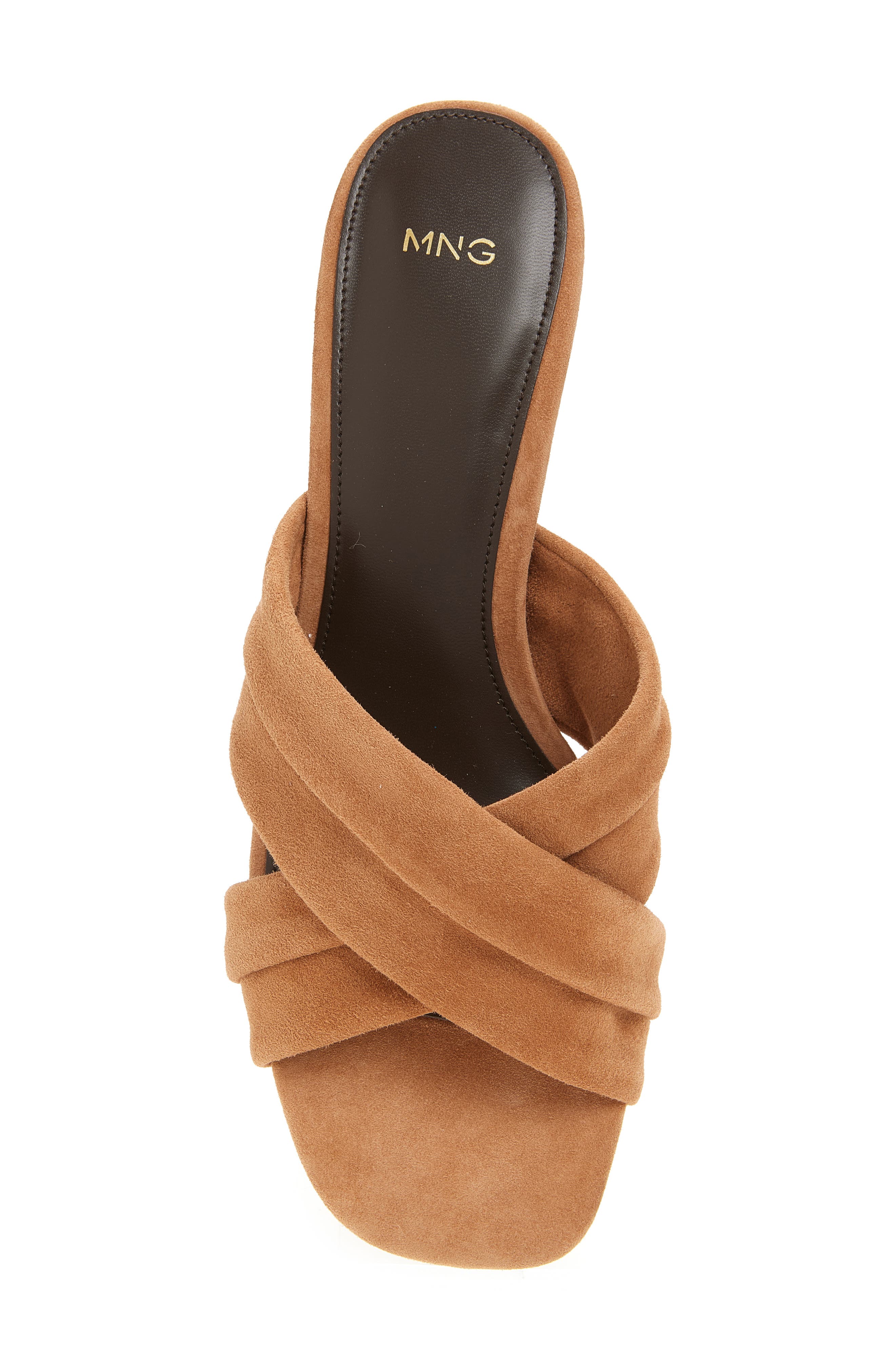 MANGO Cruce Slide Sandal, Alternate, color, Sand
