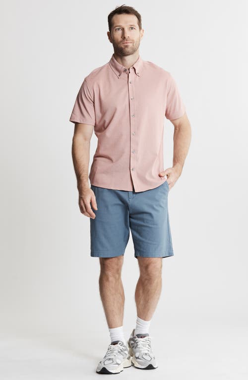 Jachs Short Sleeve Stretch Oxford Button-up Shirt
