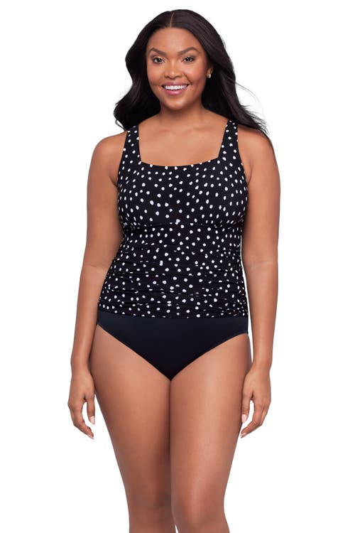 Trimshaper Amy Square Neck Back Tie One-piece Control Swimsuit