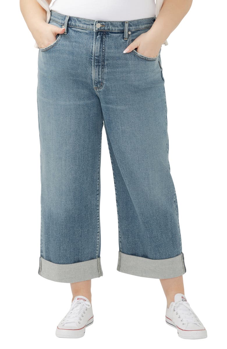 Silver Jeans Co. Be Easy Crop Wide Leg Jeans, Main, color, Indigo