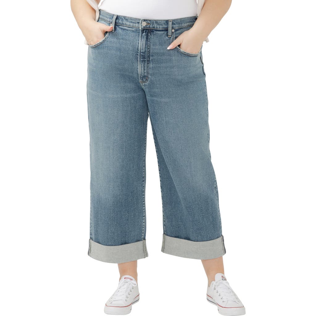 SILVER JEANS CO. SILVER JEANS CO. BE EASY CROP WIDE LEG JEANS