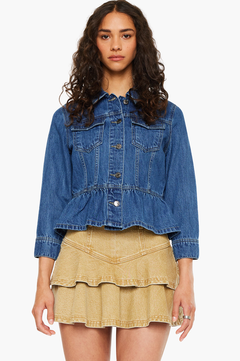 Marilou Peplum Denim Jacket
