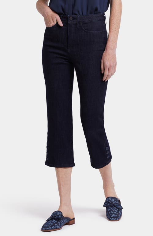 Nydj Joni High Waist Button Detail Capri Jeans In Rinse