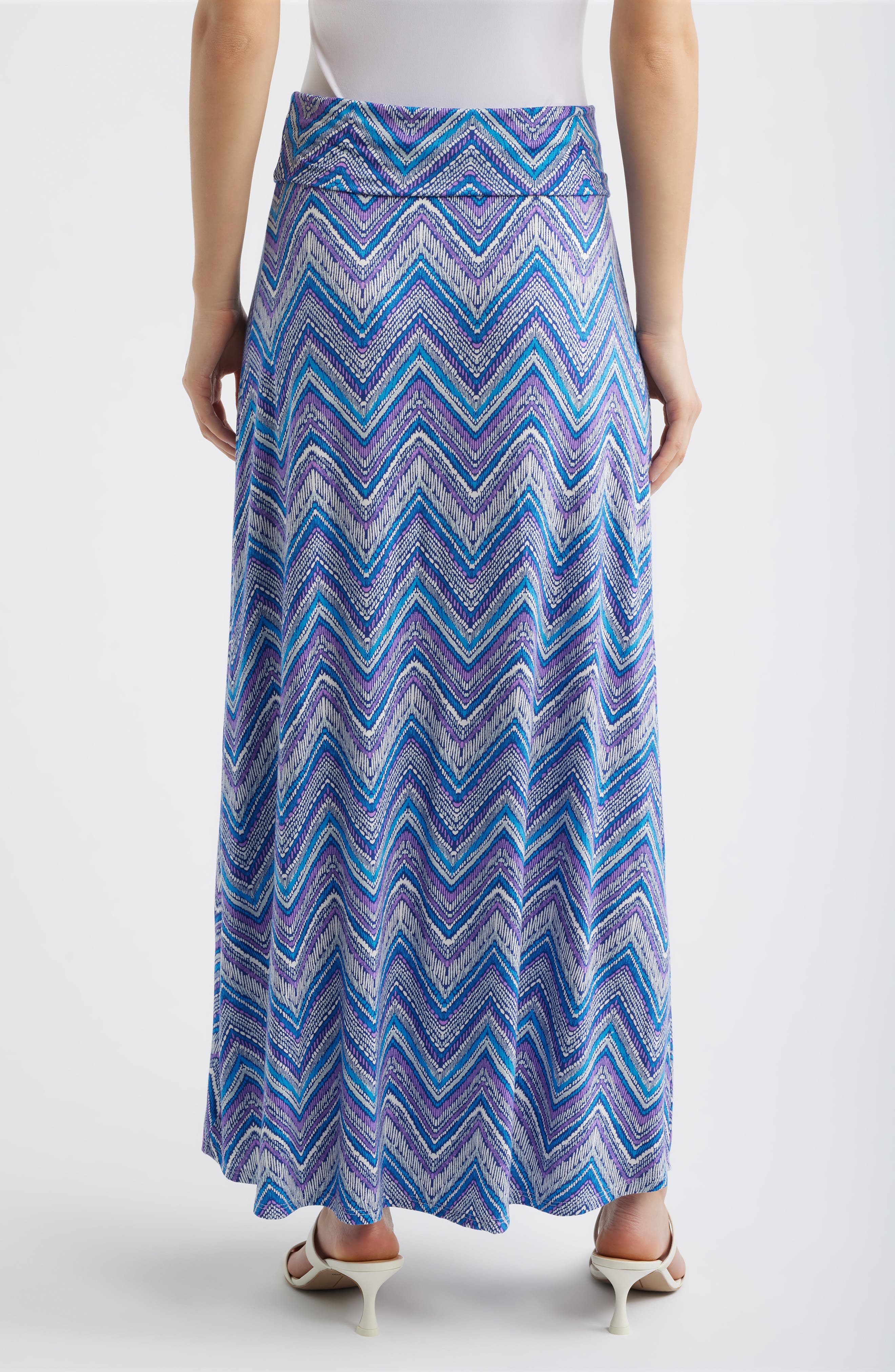 Roll ZIgzag Floral Print Maxi Skirt - image 2
