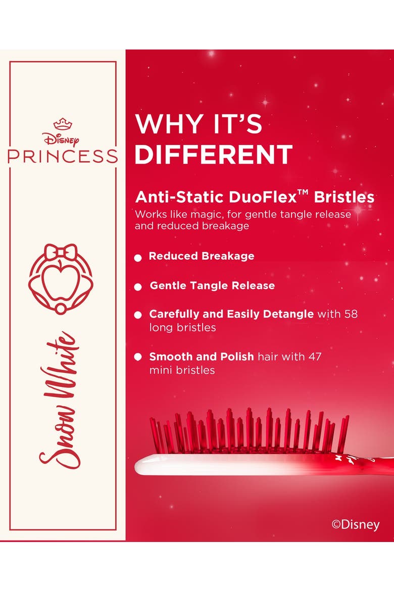 Unbrush Detangling Brush Disney Princess Collection, Alternate, color, Red