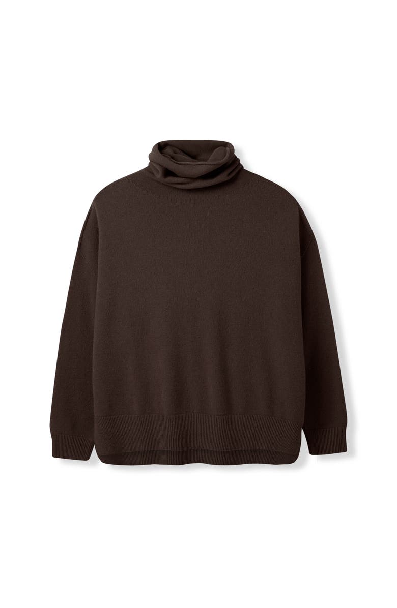 Celtic & Co. Slouchy Roll Neck Jumper, Alternate, color, Chocolate