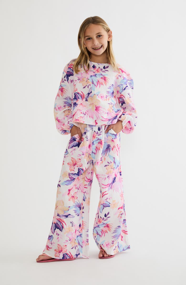 Beach Riot Kids' Little Hampton Cotton Gauze Pants, Main, color, 