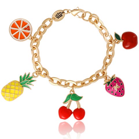 Tropical Fruit Charm Bracelet