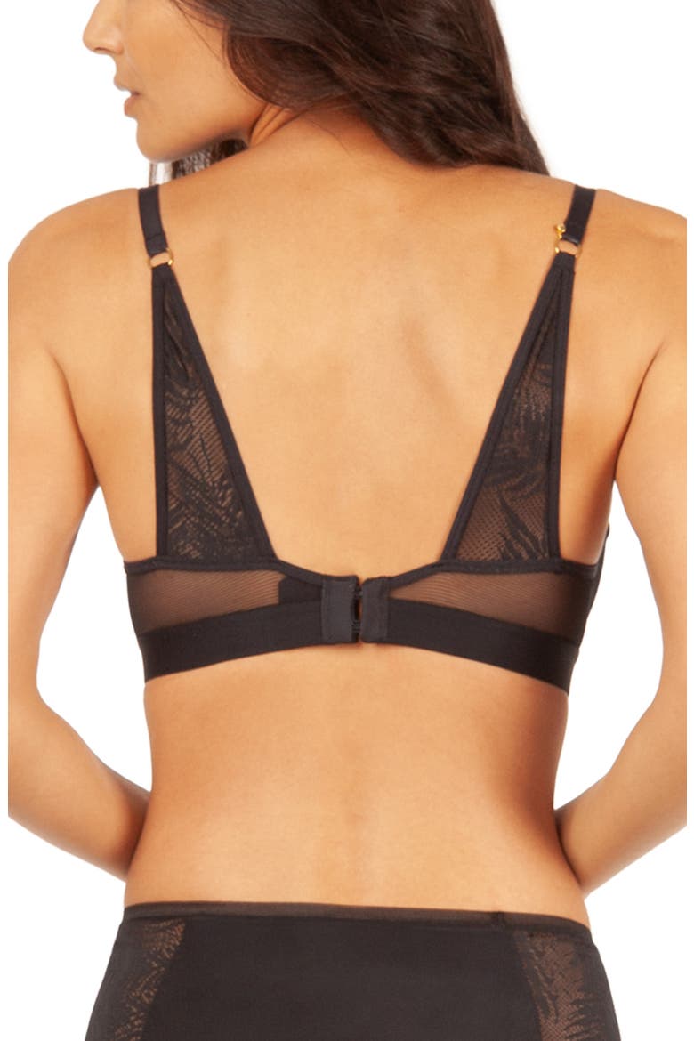 The Smooth Lace T-Shirt Bra, Alternate, color, JET BLACK