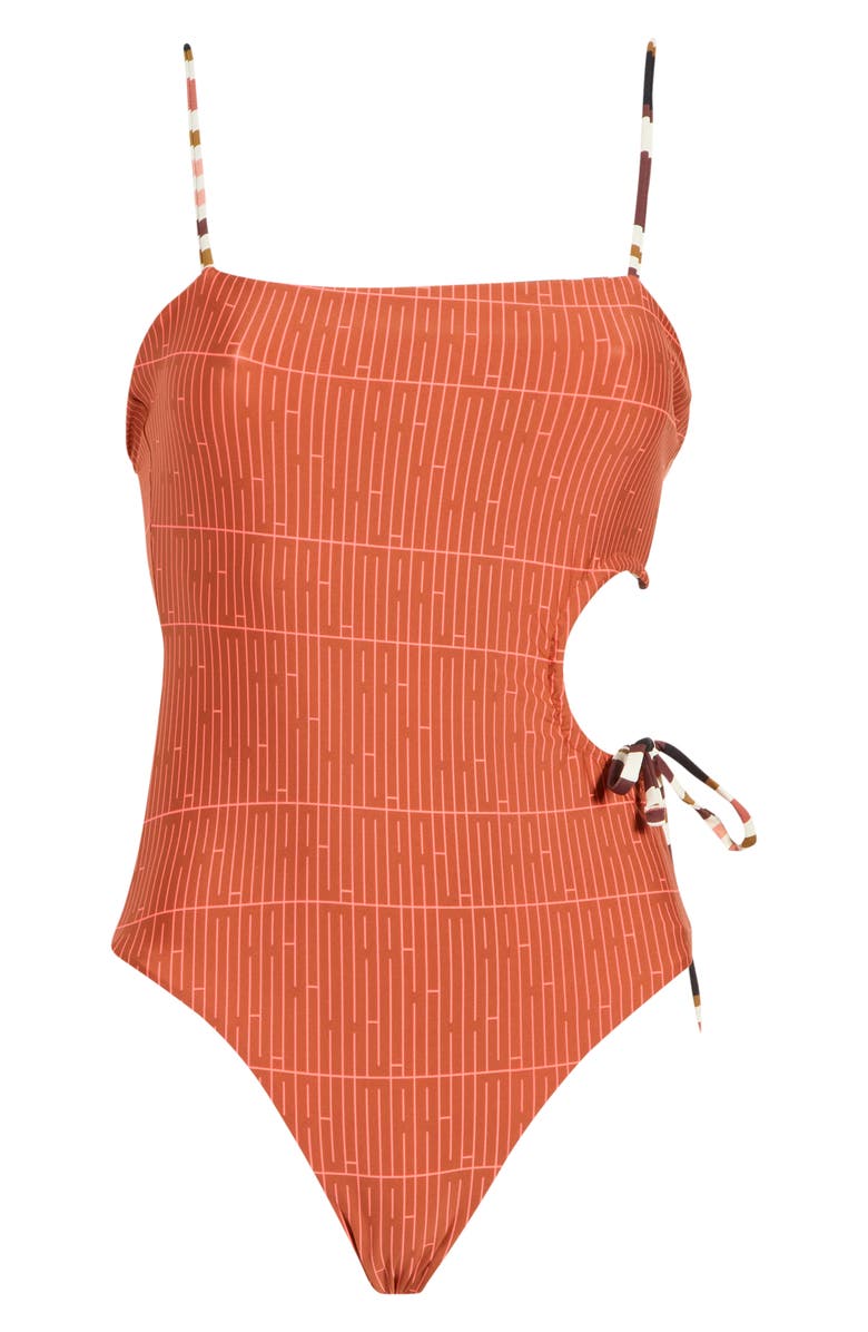 Maaji Ann Reversible One-Piece Swimsuit, Alternate, color, Brown