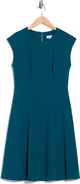 Calvin Klein Cap Sleeve A-Line Dress