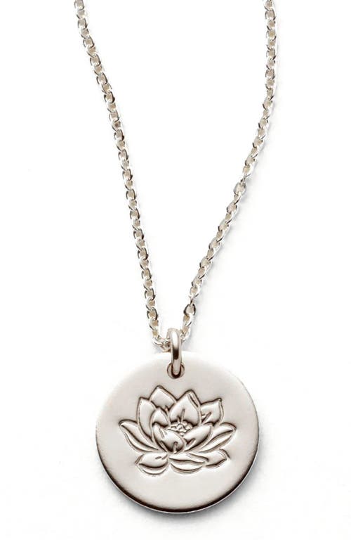 Made By Mary July Birth Flower Necklace In Silver