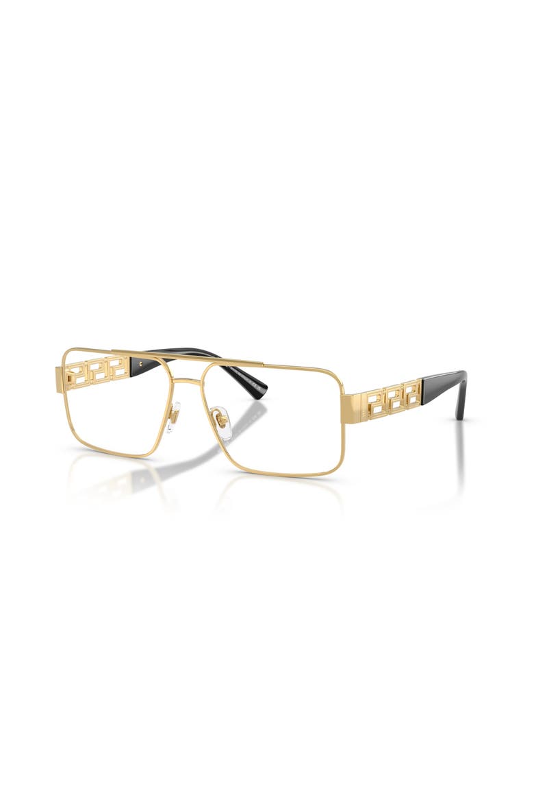 56mm Rectangle optical glasses, Main, color, Gold