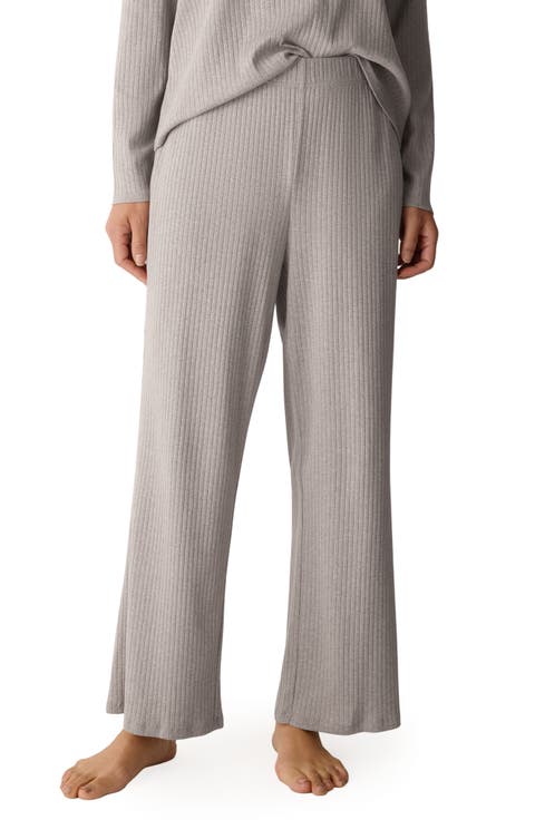 Straight Ankle Ribbed Organic Cotton Pants