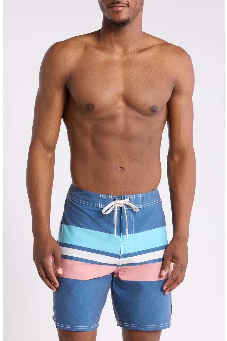 Original Straight Board Shorts, Main, color, DARK DENIM