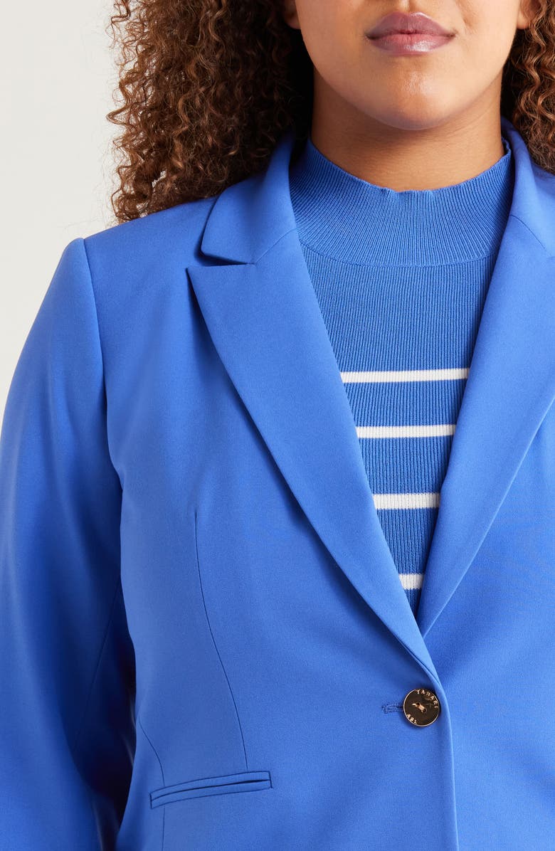 Tahari ASL Peak Lapel Blazer, Alternate, color, Pacific Blue