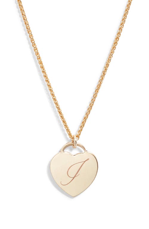 Set & Stones Alice Initial Heart Pendant Necklace In Gold/i