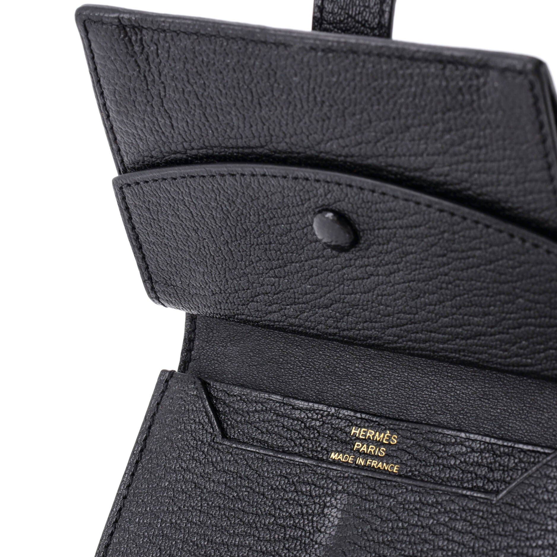 Pre-Owned Hermes Bearn Card Case Chevre Mysore, Alternate, color, 