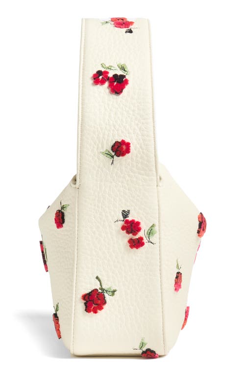 Khaite Small Elena Floral-embroidered Leather Shoulder Bag In Multi