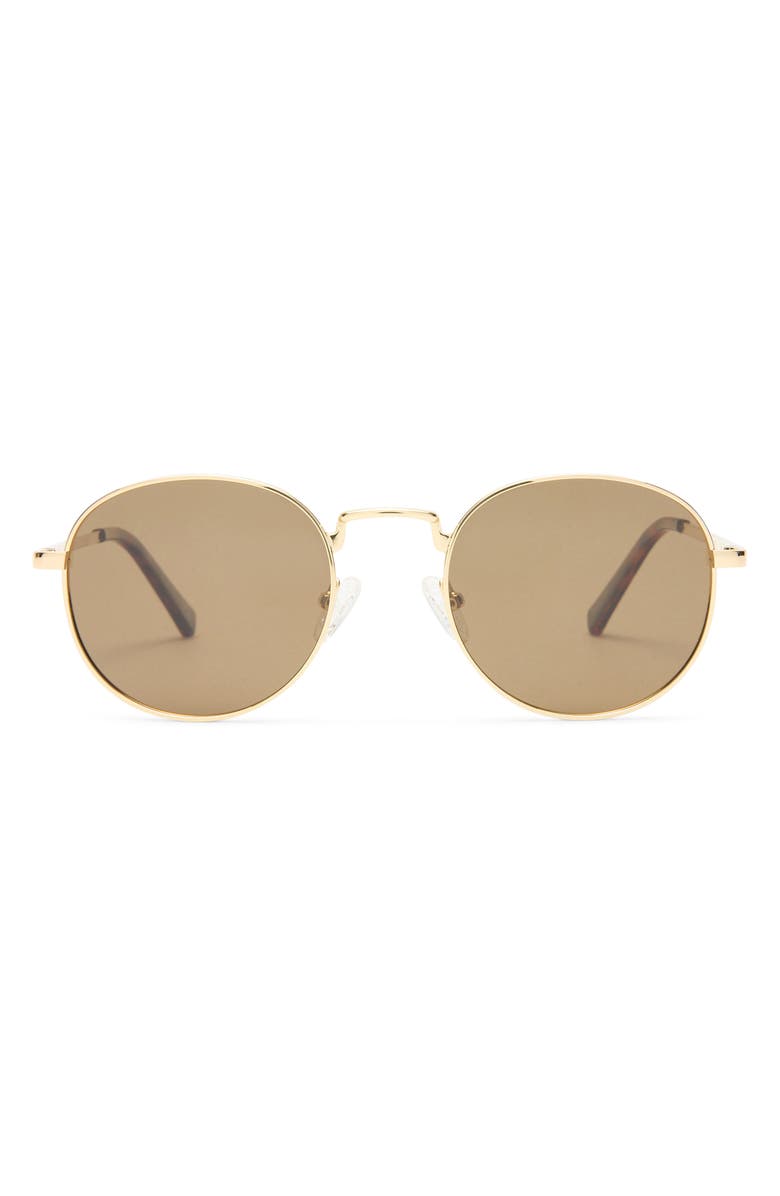 Le Specs Lost Legacy 51mm Gradient Round Sunglasses, Main, color, Gold/ Brown Mono Pol