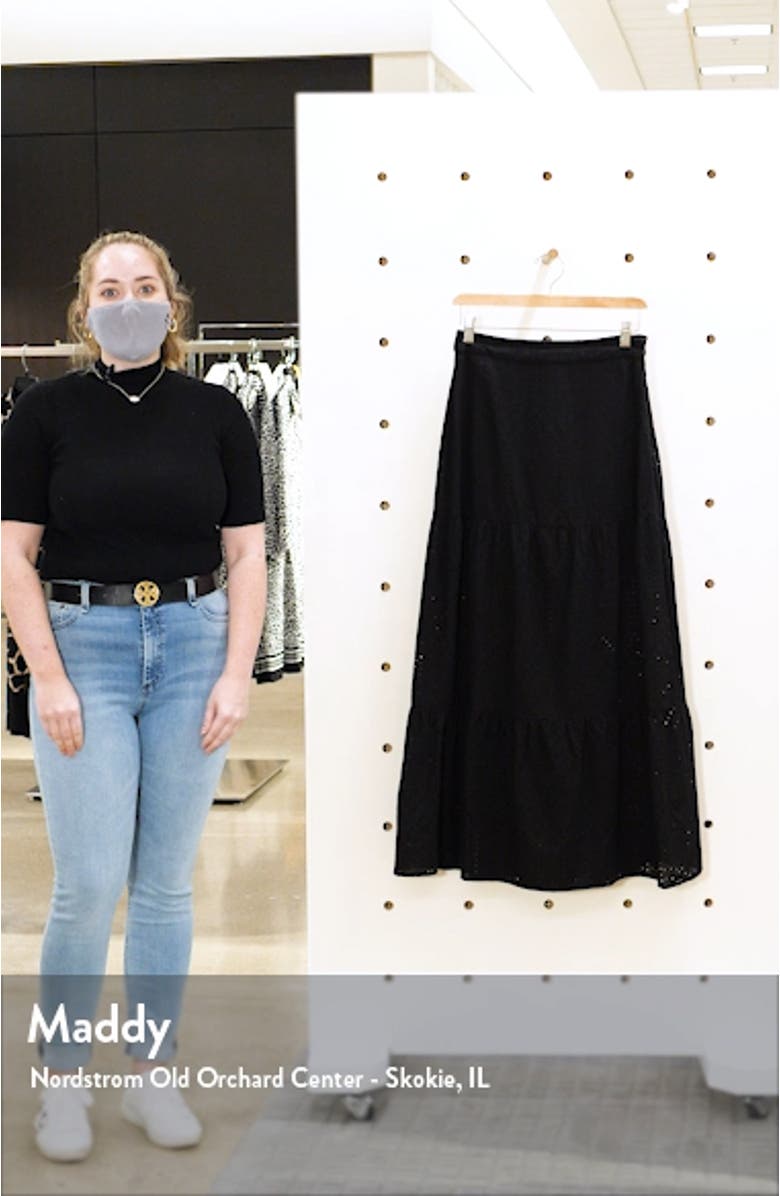 Eyelet Tiered Skirt, sales video thumbnail